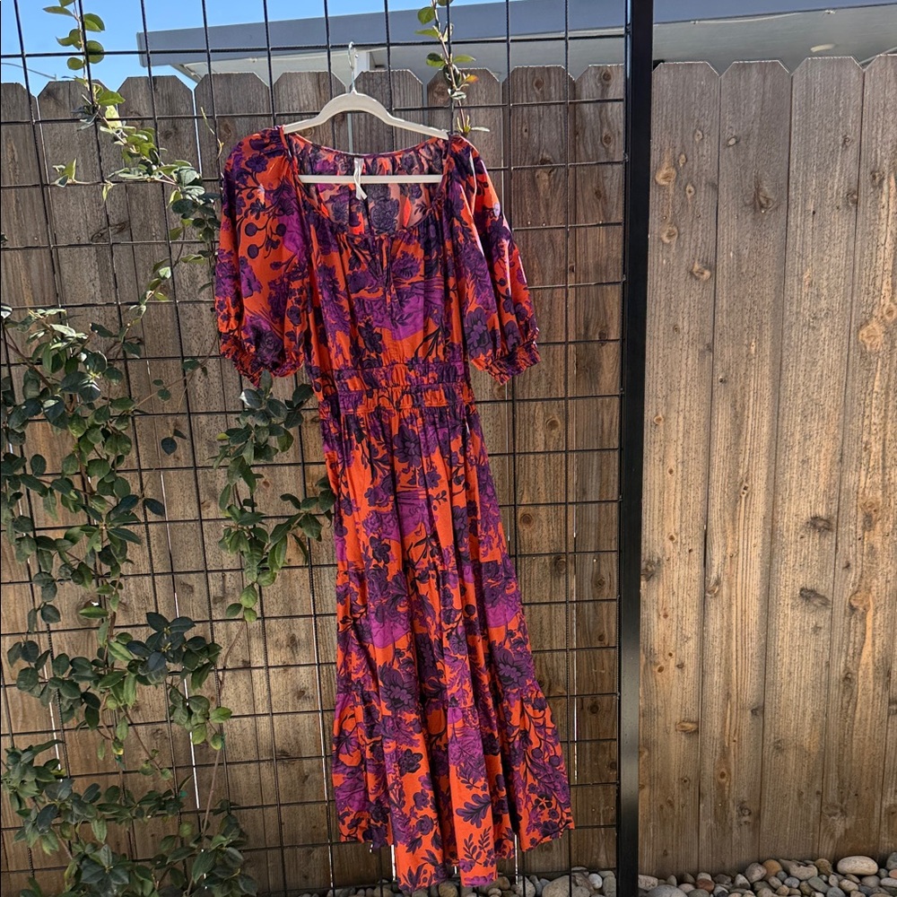 ANTHROPOLOGIE Puff Sleeve Maxi Dress